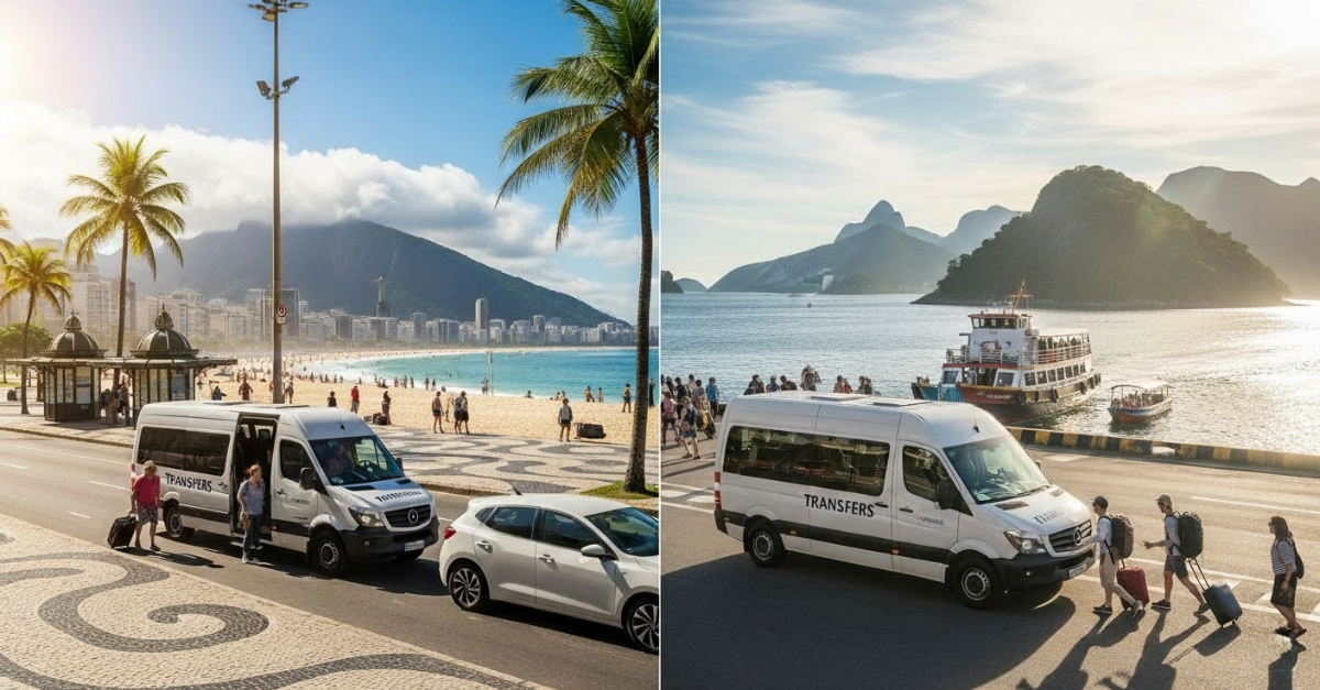 Gäste genießen eine stressfreie Abholung entlang der Copacabana und auch von der Ilha Grande in Rio de Janeiro, Brasilien